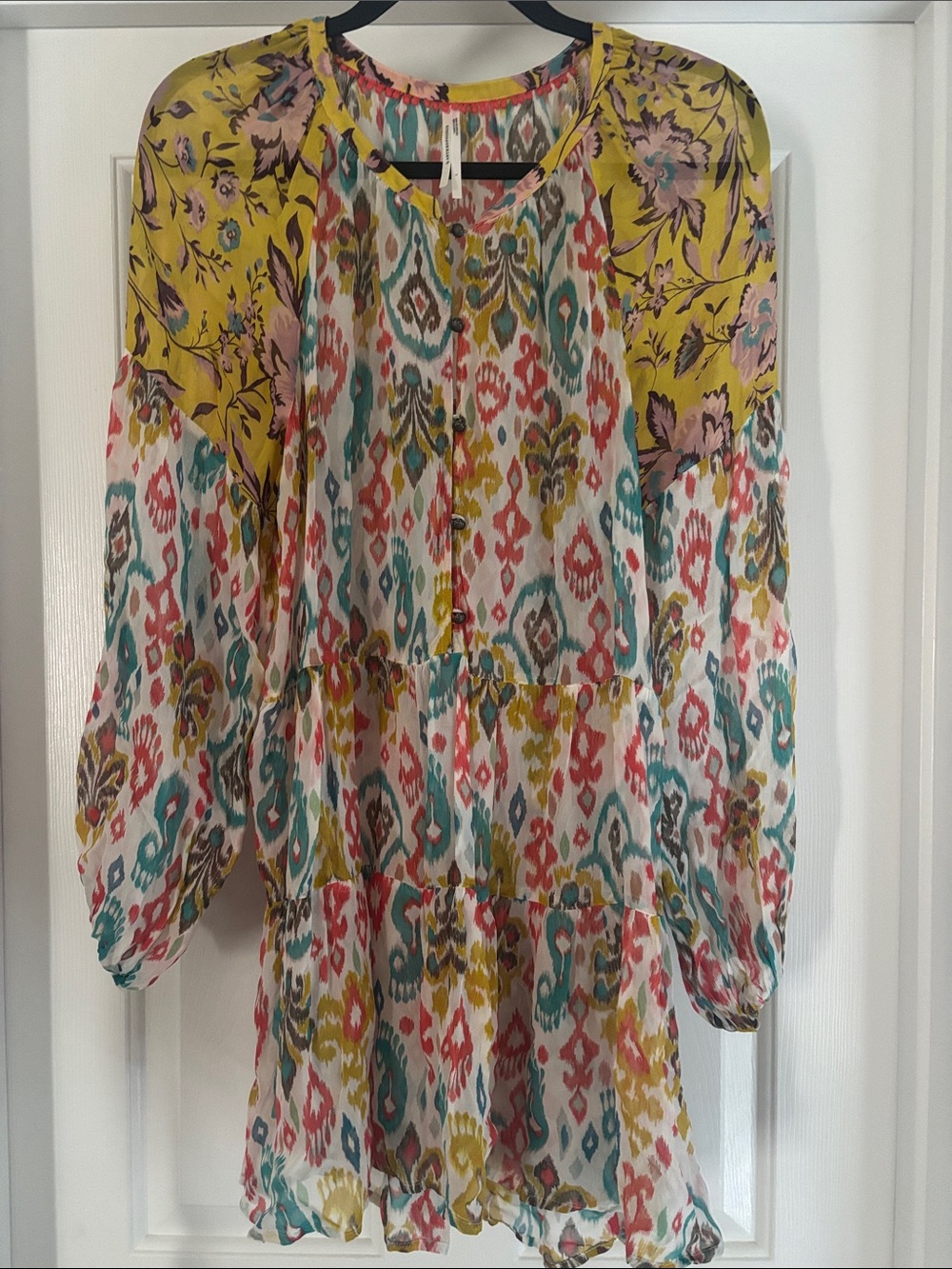 Anthropologie Swing Sheer Top size large